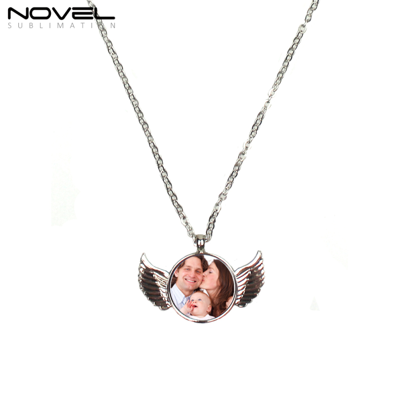Personal Sublimation Blank Chain Necklace with Angel Shape