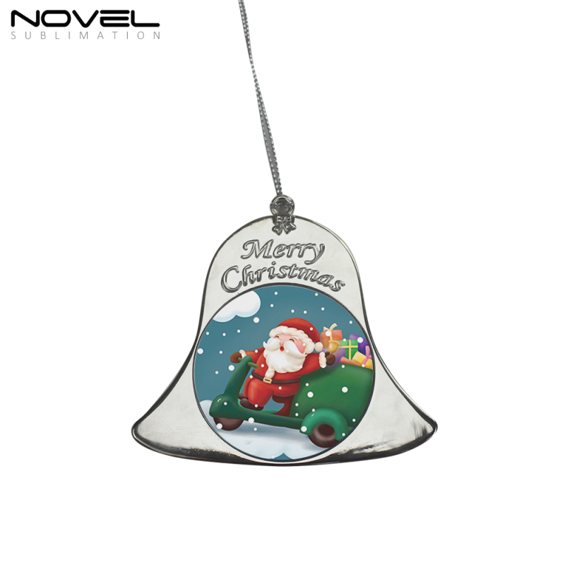 Personalized Design Blank Sublimation Printing Bell Christmas Ornament