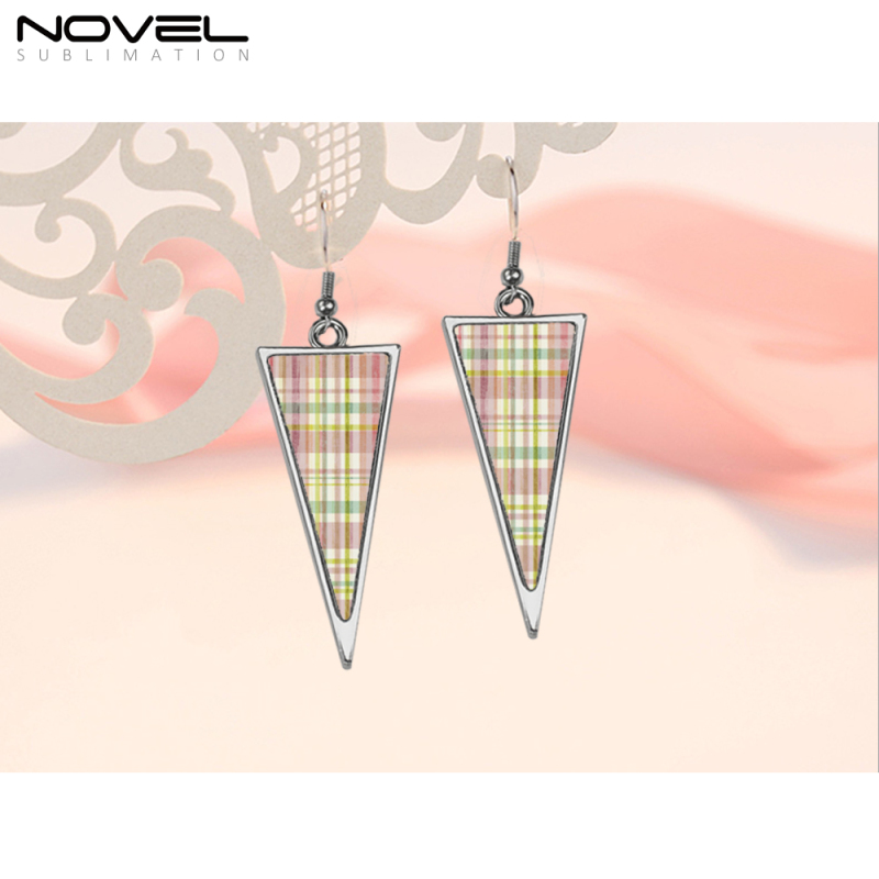 DIY Fashion Sublimation Blank Long Triangle Earrings