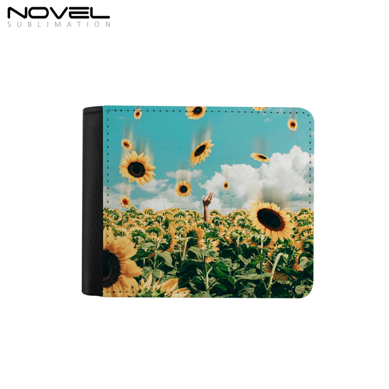 Customized Sublimation Man Bi-Fold Wallet With Extra Card Slot For Photo