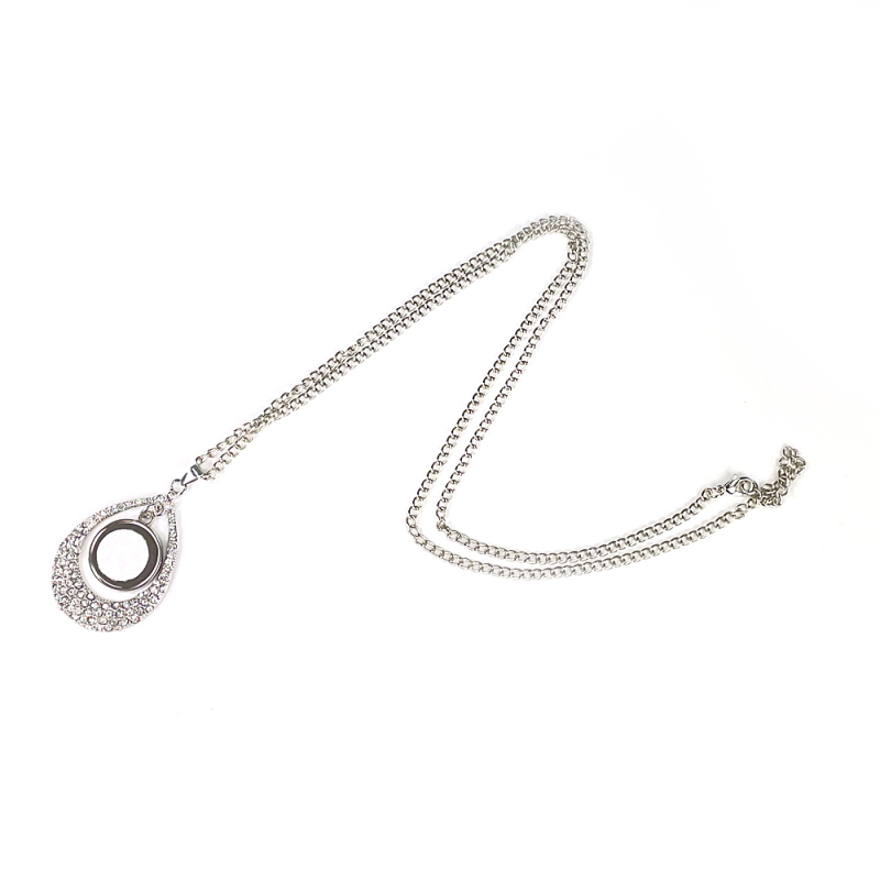Custom Design Heat Press Sublimation Printable Water Drop Diamond Necklace Girl Jewelry