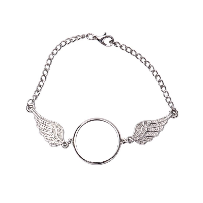 Custom Printing Sublimation Blank DIY Jewelry Angel Wings Bracelets