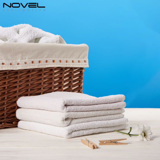 High Quality Sublimation Cotton Towels Custom Printing Bath Towel White Blank Sublimation Beach Towel