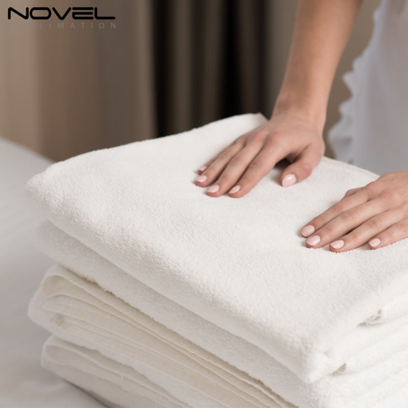 High Quality Sublimation Cotton Towels Custom Printing Bath Towel White Blank Sublimation Beach Towel