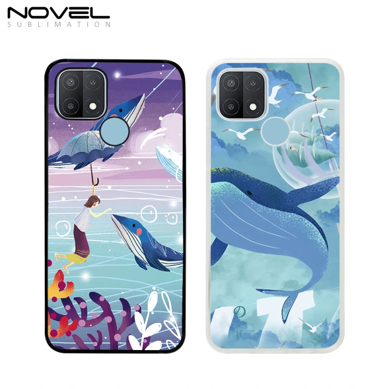 For Oppo A15 New Arrival Sand Pattern 2D Sublimation TPU Phone Case Custom Logo Phone Bags &amp; Cases