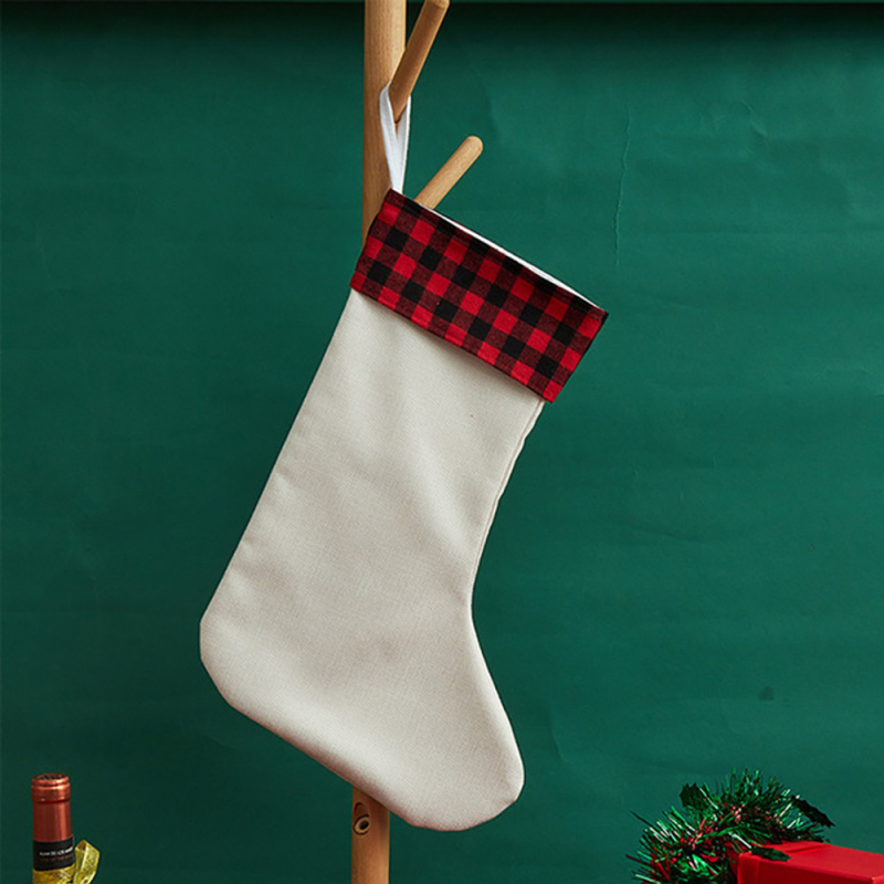Xmas Socks Hanging Ornaments Christmas Stocking For Decor Christmas Tree Fireplace Decoration Dye Sublimation Blanks