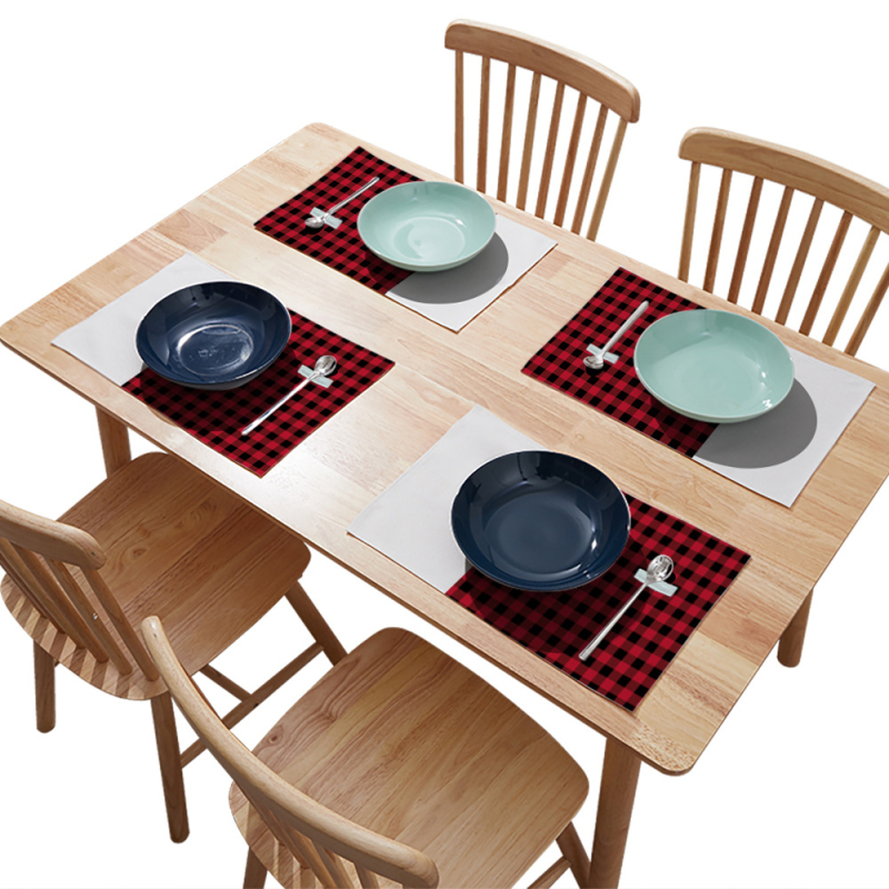 Customize Table Decoration Natural Cotton Linen Placemat Dye Sublimation Blank Table mat