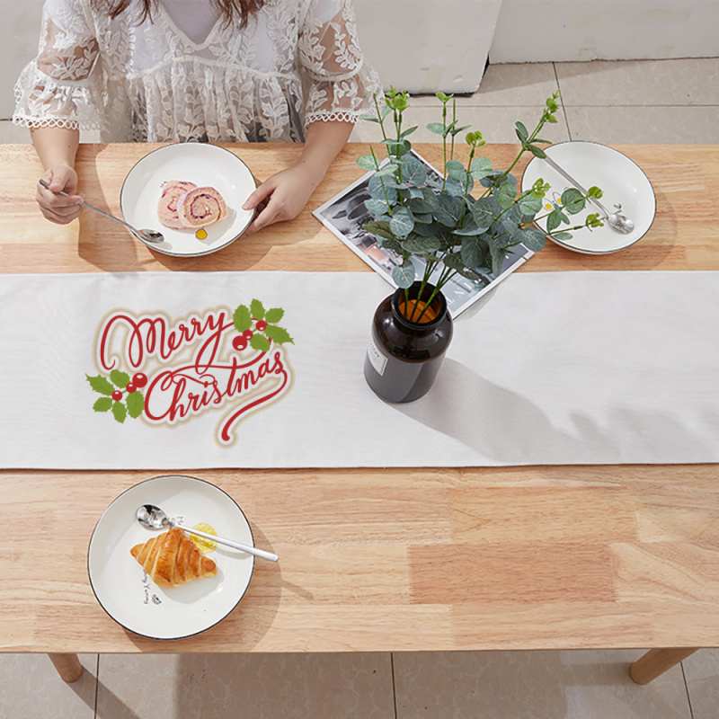 New Arrival Eco-friendly Dye Sublimation Blanks Linen Table Mat Christmas Tablemat Single/Double Layers