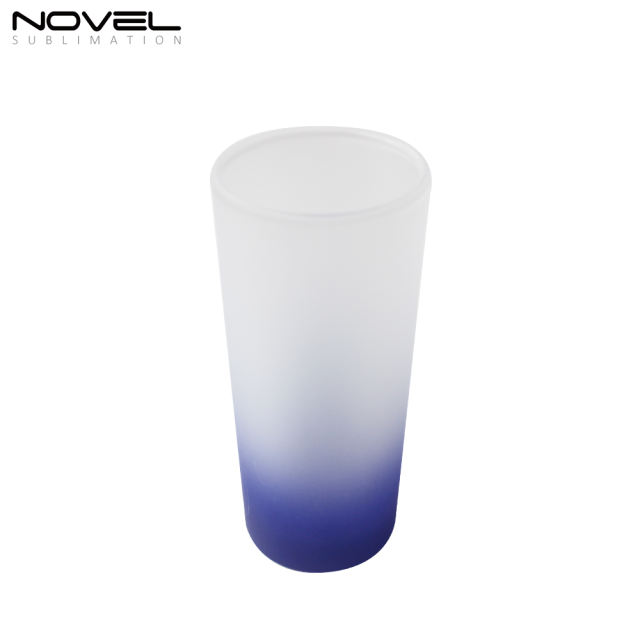 Sublimation Blank 3oz Color Short Glass Cup Frosted Glass Cup