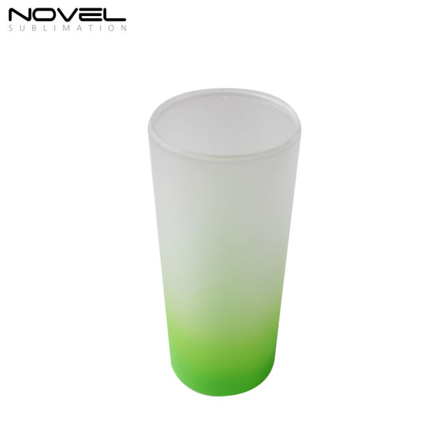 Sublimation Blank 3oz Color Short Glass Cup Frosted Glass Cup