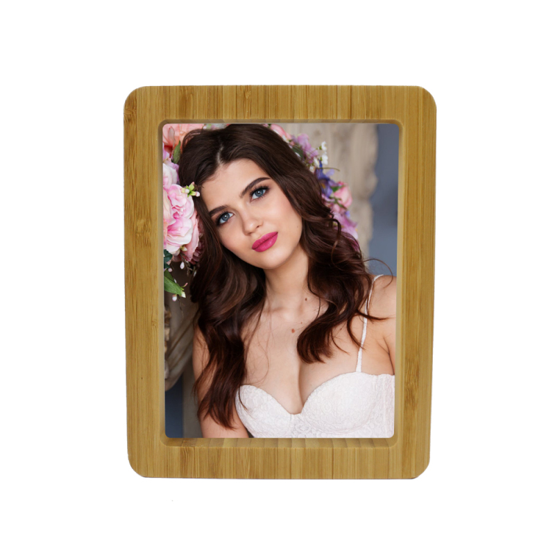 Bamboo with Double Inserted Aluminum Sheet Combined Frame Eco-friendly Dye Sublimation Blanks Bamboo Photo Frames