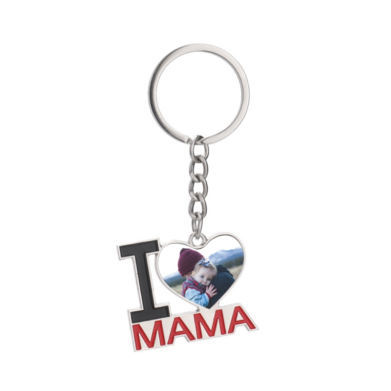 Custom Design Metal Sublimation Blank Keychain for Mama