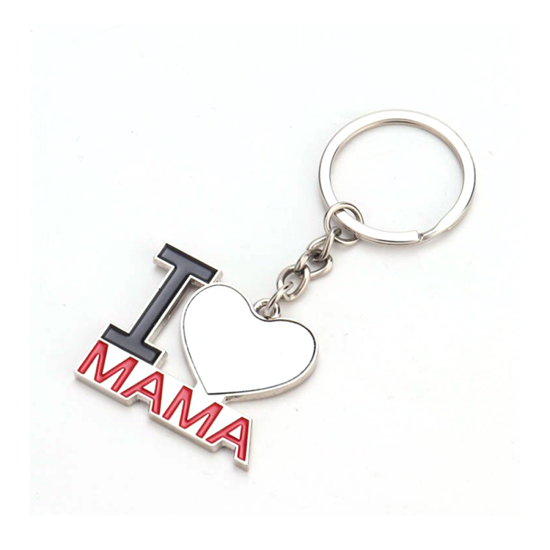Custom Design Metal Sublimation Blank Keychain for Mama
