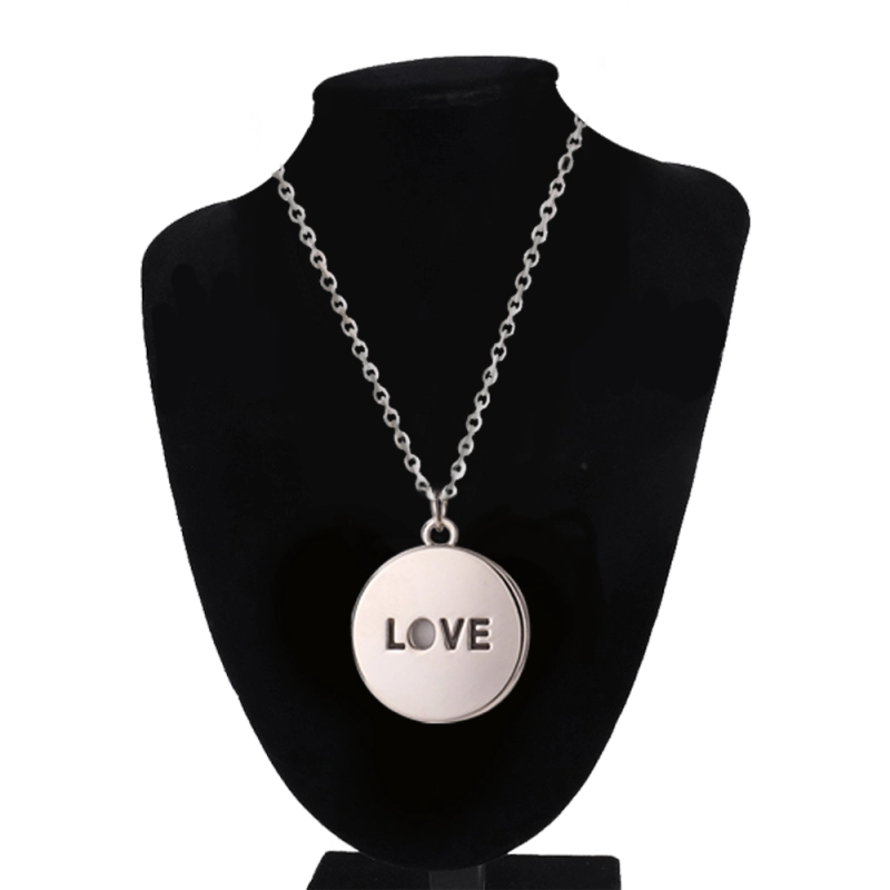 DIY Heat Press Sublimation Blank Printable Necklace with Hollow Round Pedant
