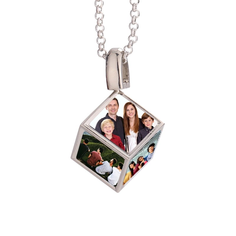 Sublimation Blank Square Sieve Necklace DIY Gift Necklace