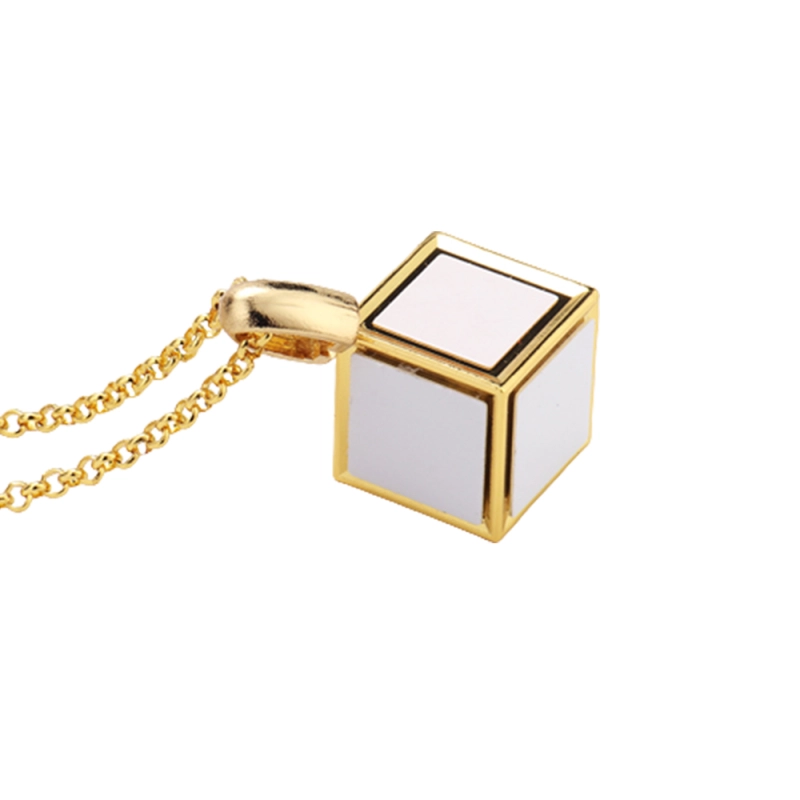 Sublimation Blank Square Sieve Necklace DIY Gift Necklace