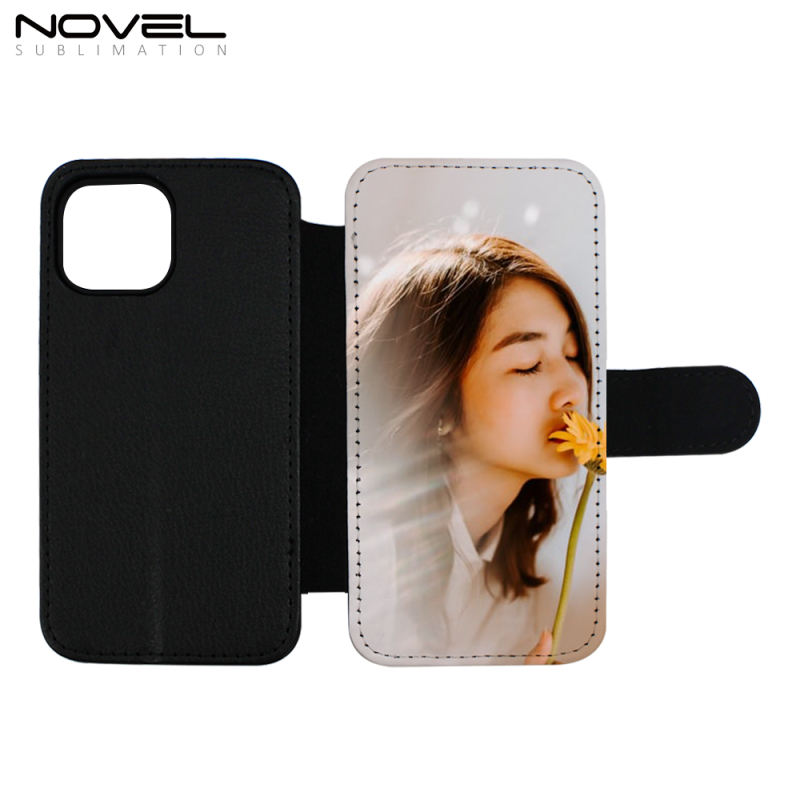 For iPhone 13/ 13 mini/ 13 Pro/ 13 Pro Max DIY Sublimation PU Flip Leather Phone Case  Phone Stand