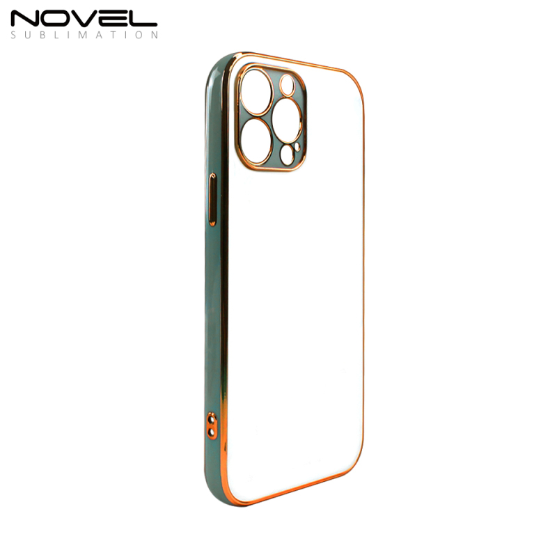 For iPhone 13 Series Sublimation Blank Candy Color Phone Case with Glass Insert