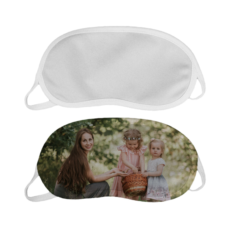 Wholesale White Sleeping Eye Cover Double-deck Customized Sublimation Blank Eyeshade