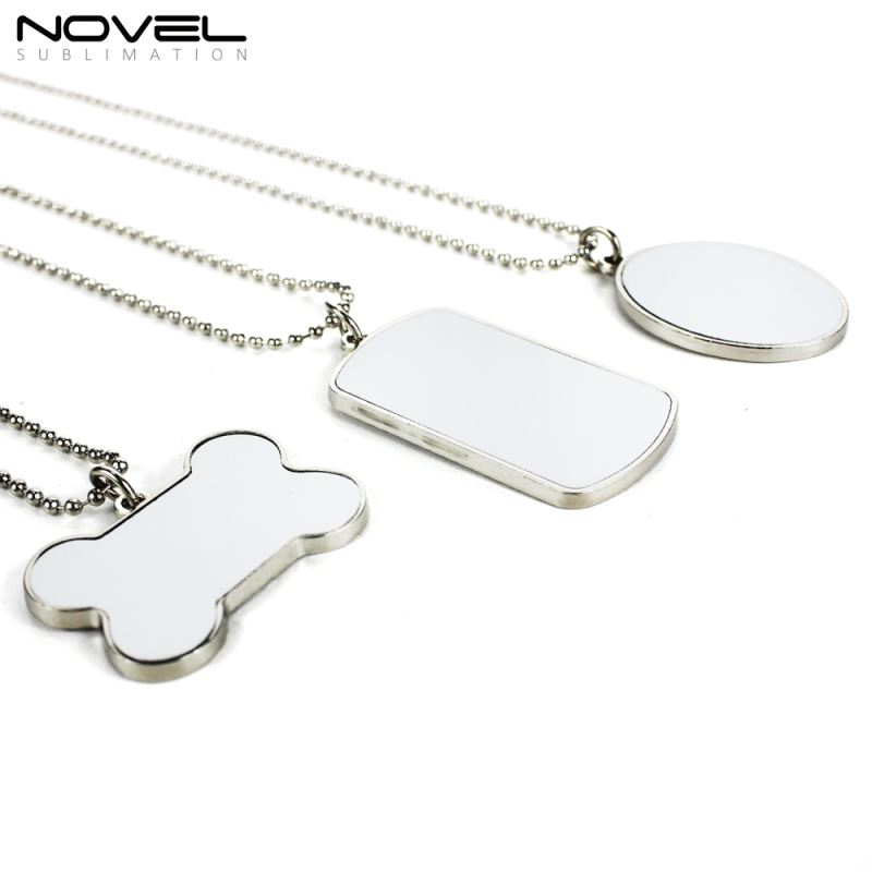 Personality Design Sublimation DIY Blank Dog Tag With Bone and Arc-shaped With Single Side Printing