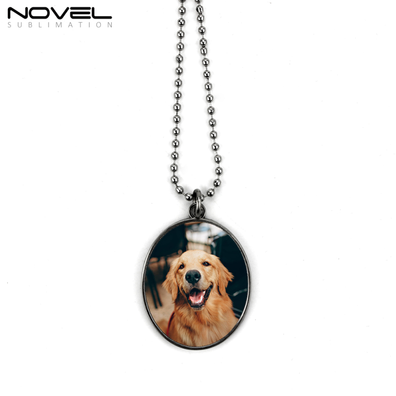 Blank Sublimation Rectangle and Oval Shape Metal Dog Tag With Single Side Printing
