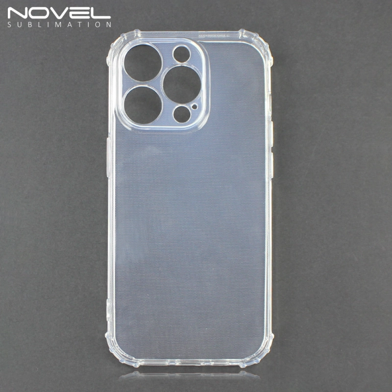 Military Grade Drop Protection UV printable Transparent TPU Cases For iPhone 14 Series