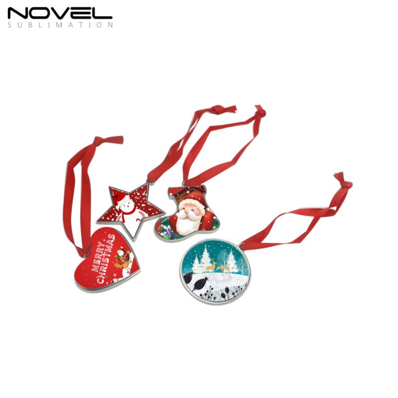 Hot selling Blank Sublimation Xmas Ornaments With Different Shape