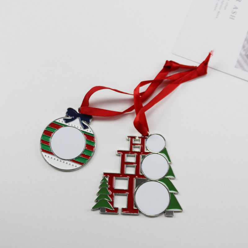 DIY Sublimation Blank Metal Ornaments with Four shapes