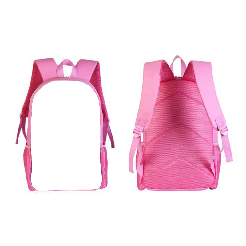 Popular Personality Big Blank Sublimation Backpack With Black And Pink Color