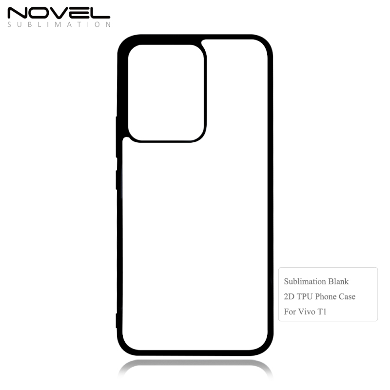 For Vivo Y55 4G / T1 4G Blank Subimation 2D TPU Case With Black And Clear Color