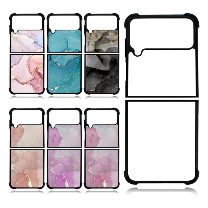 For Galaxy Z Flip 3 / Z Flip 4 Blank Sublimation 2D Soft Rubber Mobile Phone Case