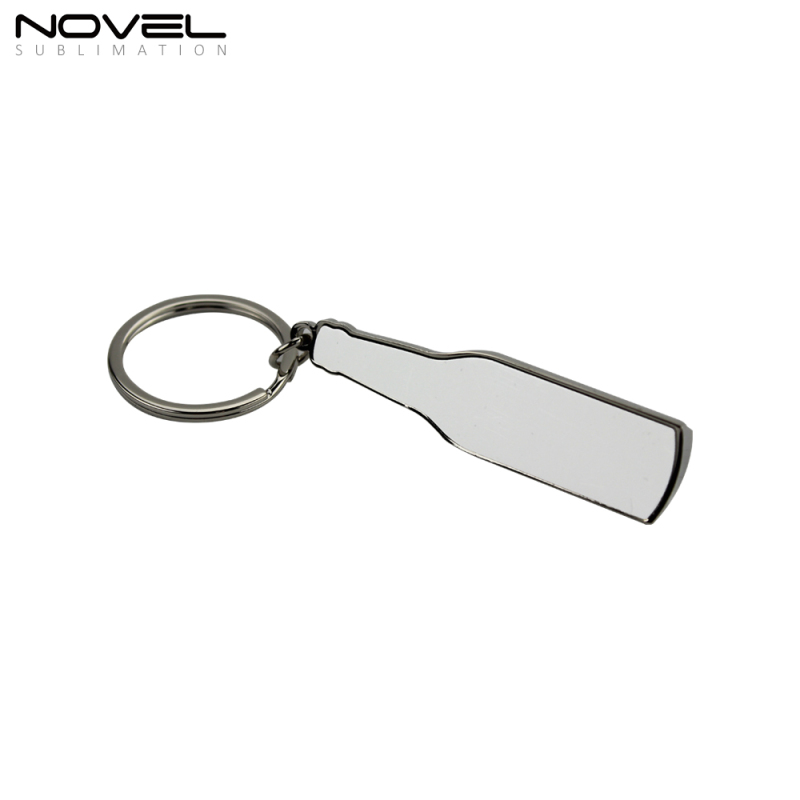 Wholesale Blank Sublimation Bottle Opener Keychain With Bottle and Oval Shape