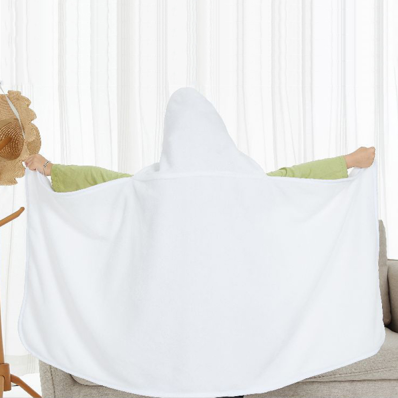 DIY Heat Trasnfer Flannel Children't Blanket Blank 56*125CM Bath Towel With Hat