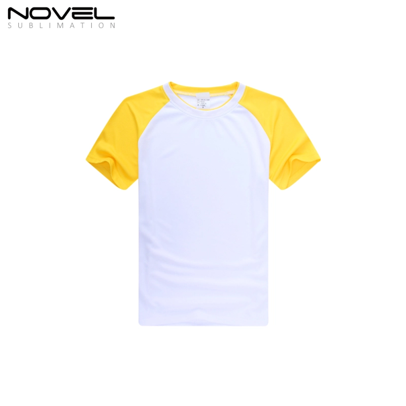 Fashion Blank Sublimation Color Raglan Sports T-shirt