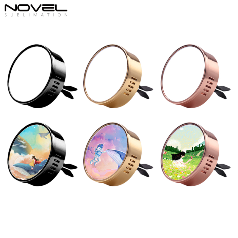 Personality Fancy Sublimation Metal Car Air Outlet Aromatherapy