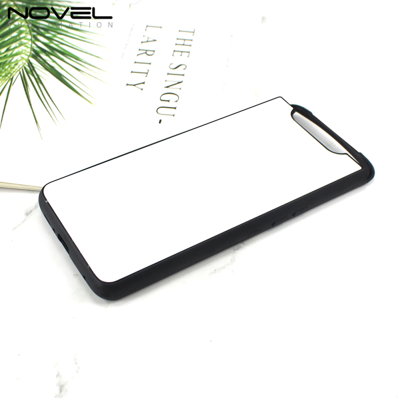 For Galaxy A90 / A80 Personality Sublimation 2D TPU Phone Case With Blank Metal Insert