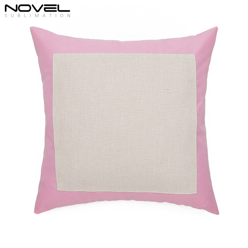 New Wholesale Price Blank Sublimation Colorful Linen Pillow Cover
