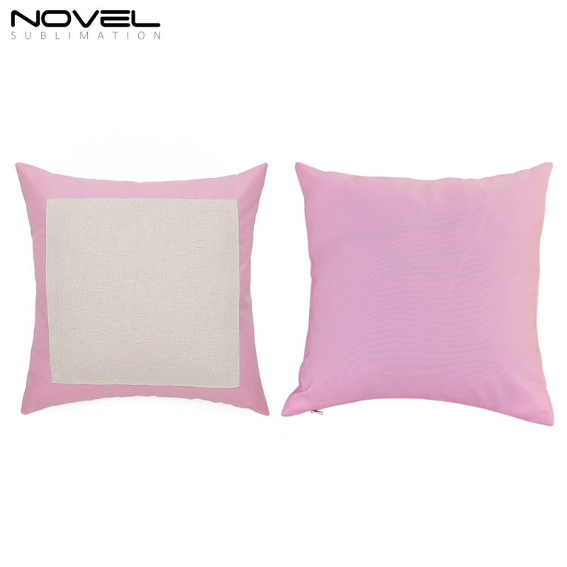 New Wholesale Price Blank Sublimation Colorful Linen Pillow Cover