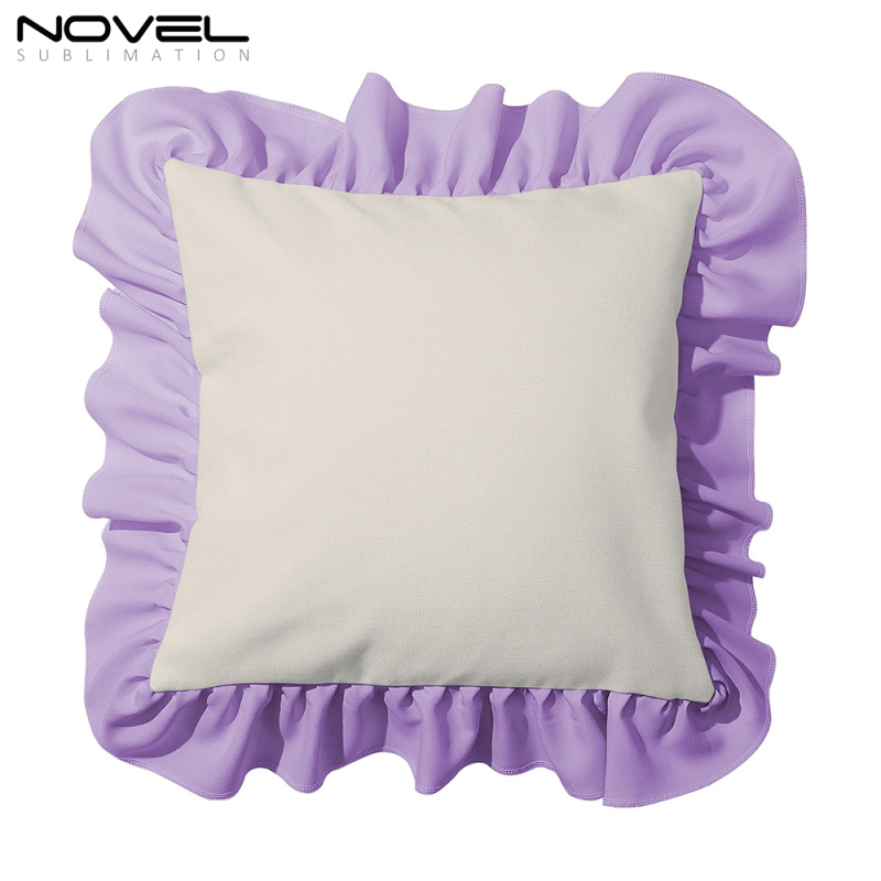 Wholesale Blank Sublimation Linen Pillow Cover with Color Edge