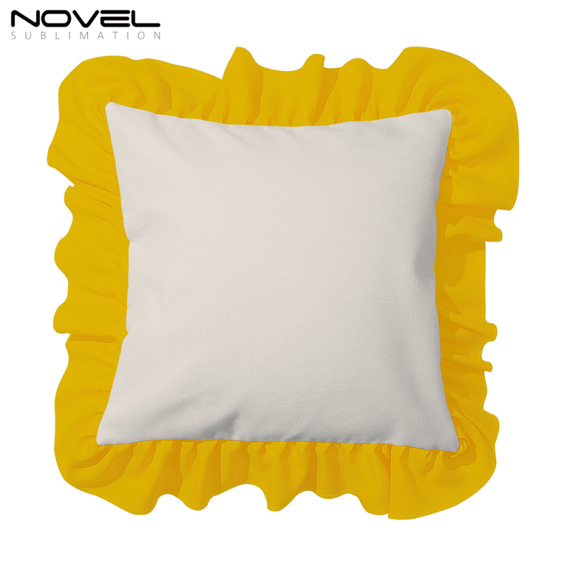 Wholesale Blank Sublimation Linen Pillow Cover with Color Edge