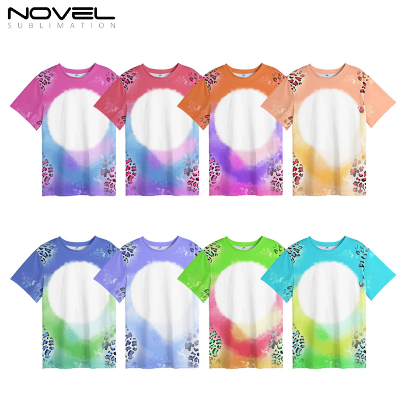 Cotton Feeling Blank Sublimation Tie-dyed T-Shirt For Children / Women / Men