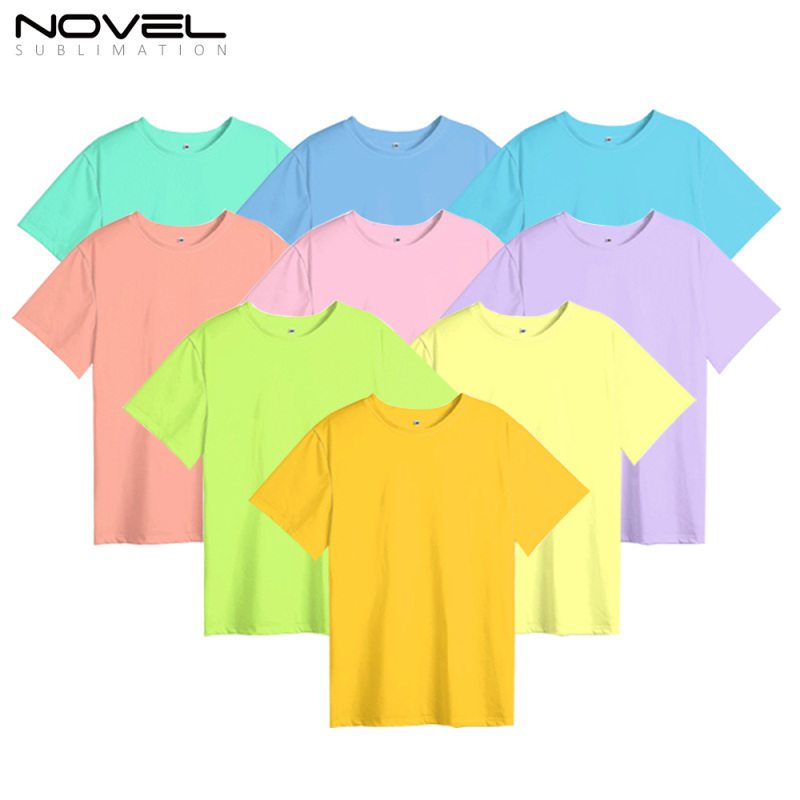 190g Polyester Full Color Customized Blank Subilmation Short T-shirt For Kids / Women / Men
