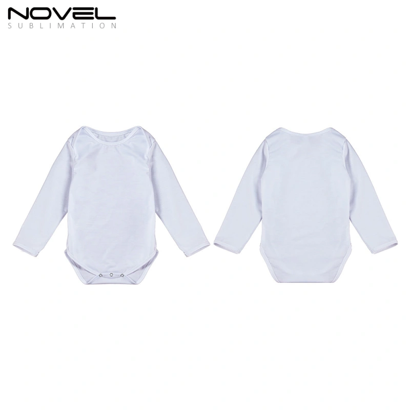 Cute Blank Sublimation Edge Color Cotton Fell Baby Crawling Clothes