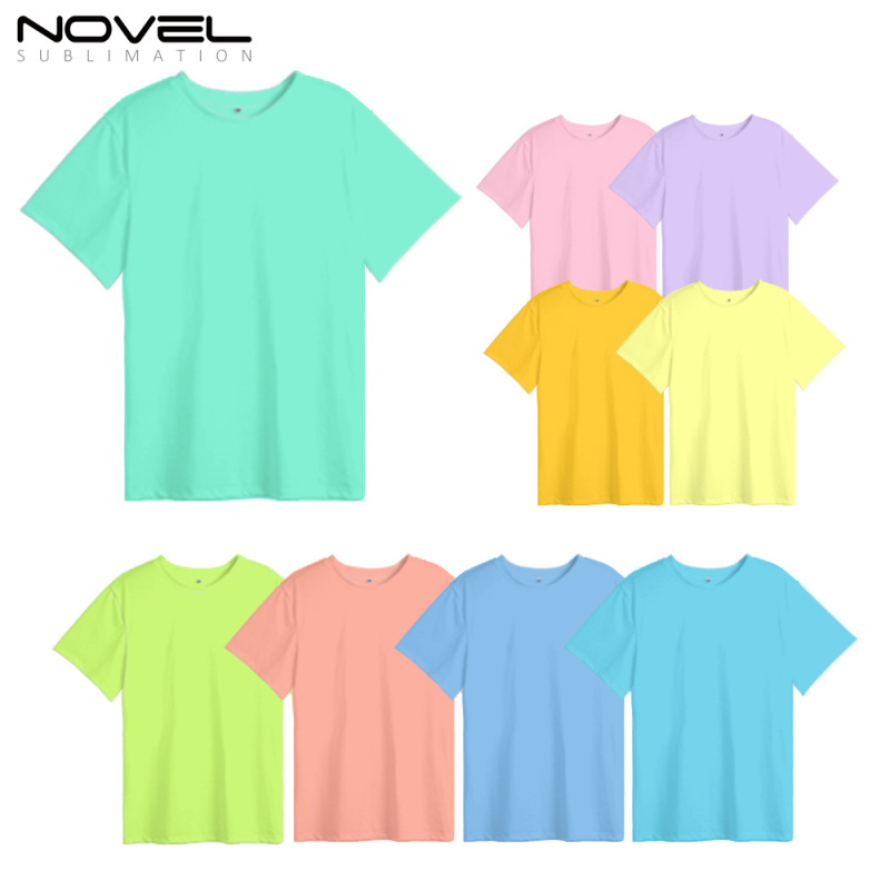 190g Polyester Full Color Customized Blank Subilmation Short T-shirt For Kids / Women / Men
