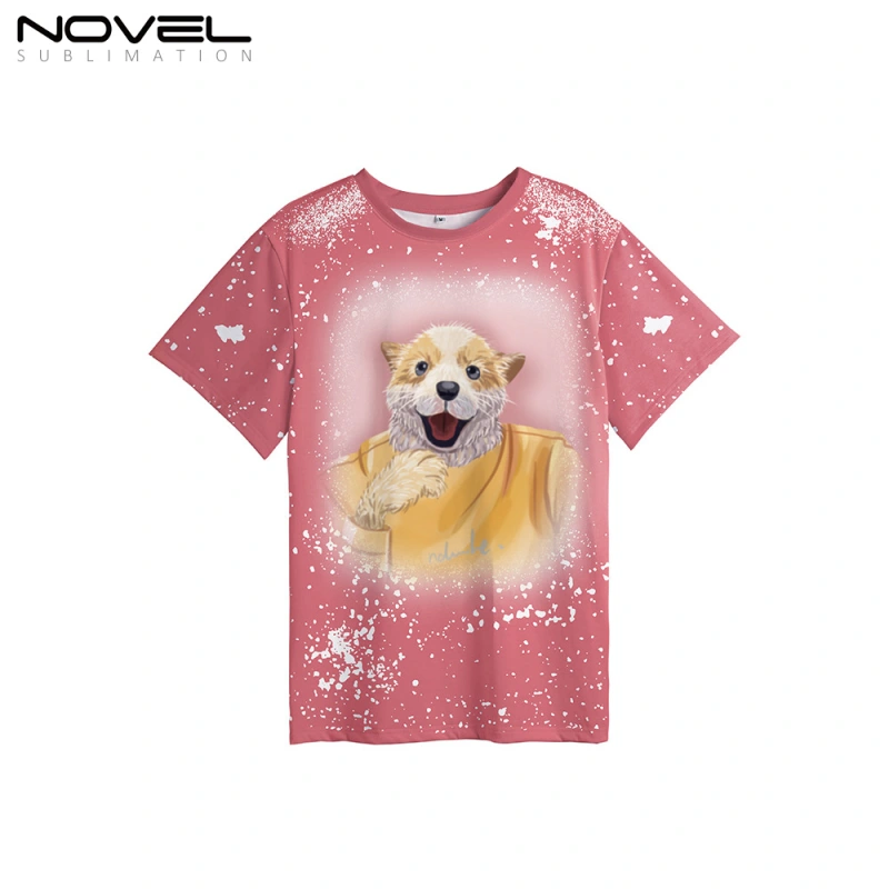 Wholesale Price Blank Sublimation Tie-dyed T-Shirt For Kids / Women / Men