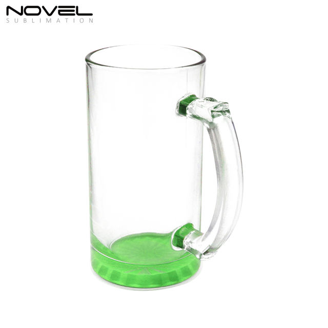 Sublimation Blank 16oz Color Beer Glass Mug With Eight Colors Available