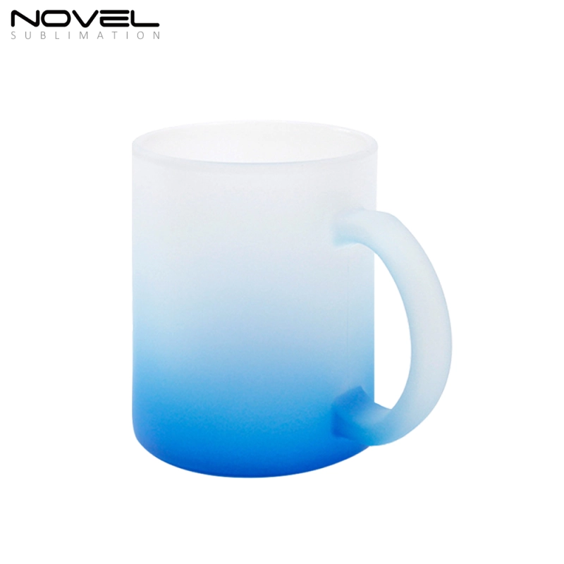 Sublimation Blank 11oz Color Glass Mug Frosted Glass Mug