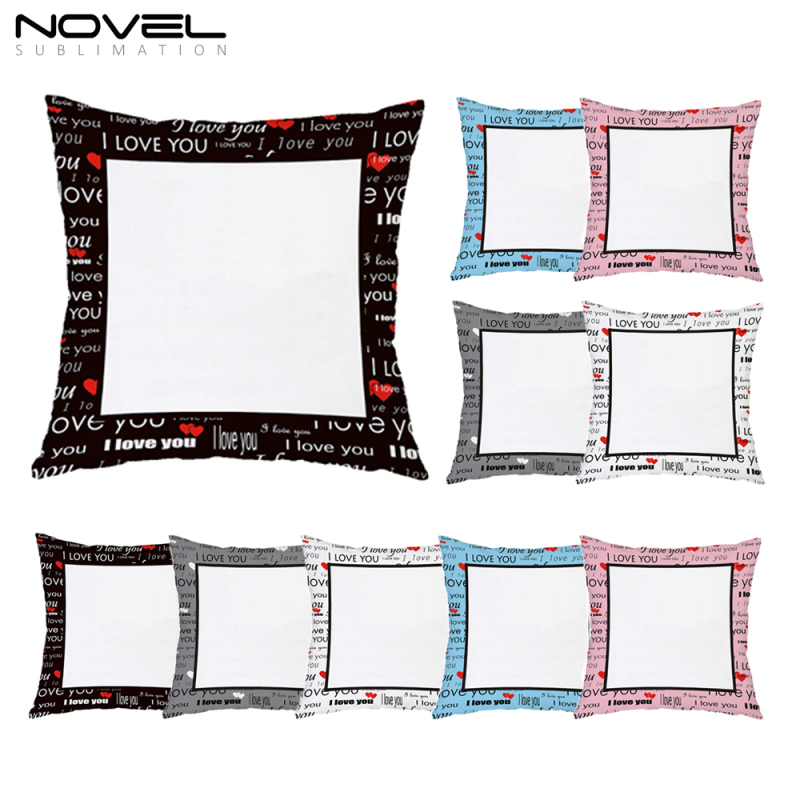 New Four Square / One Square Grid Pillow Cover With Color Printed Edge