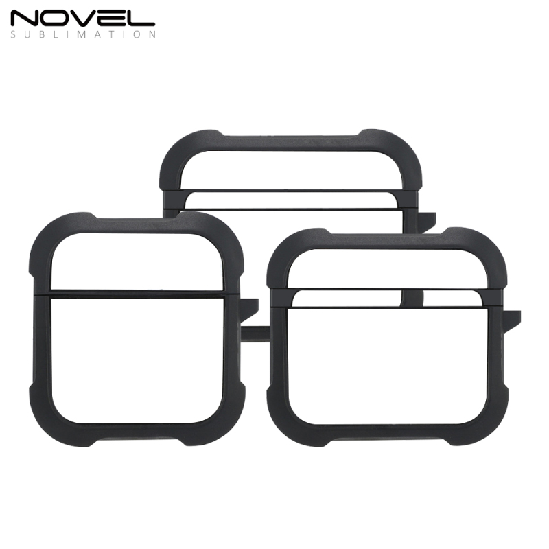 For Airpods 1/2 / Airpods Pro / Airpods 3 Case Cover Blank Sublimation Silicone Shockproof Earphone Holder