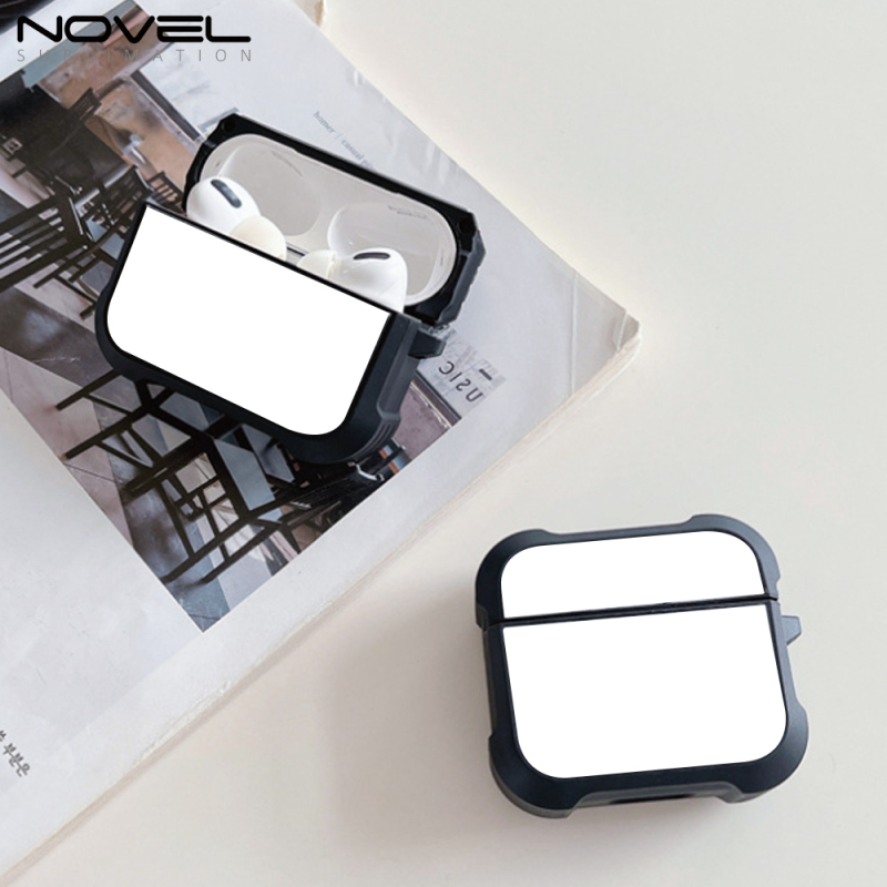 For Airpods 1/2 / Airpods Pro / Airpods 3 Case Cover Blank Sublimation Silicone Shockproof Earphone Holder